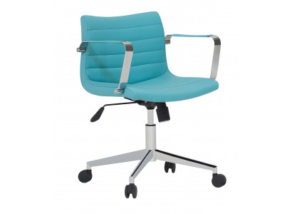 Luxuriöser Blauer Bürostuhl Designer Drehstuhl Exklusive Bürosessel