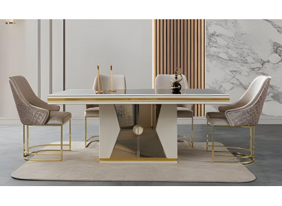 Luxuriöses Esszimmer-Set Moderner Esstisch Exklusive Sitzstühle