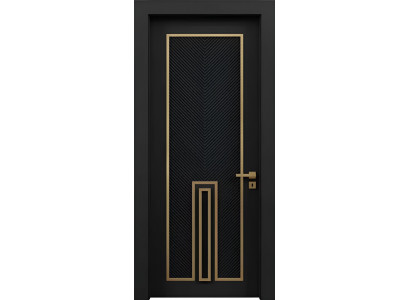 Exklusive Schwarze Innentür Designer PVC-Türen Einzeltüren Edle Tür
