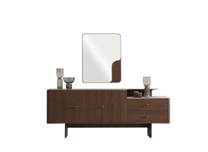 Luxuriöses Braunes Sideboard Wohnzimmerschrank Aufbewahrungsschrank