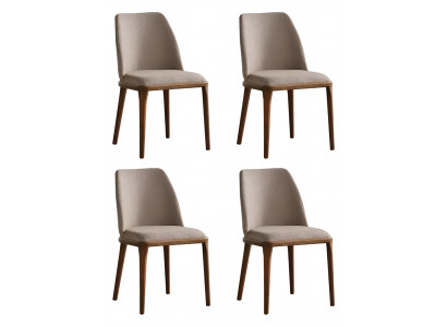Graue Stoffstühle Designer Küchenstühle Moderne 4x Esszimmerstühle