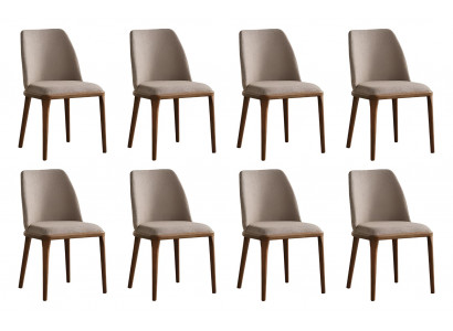 Hellgraue Küchenstühle Designer Esszimmerstühle 8-er Stuhl-Set