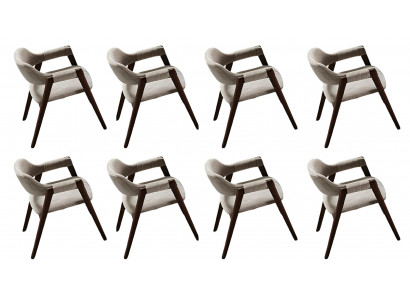Exklusiver Stuhl-Set Esszimmerstühle x8 Polsterstühle Küchenstühle