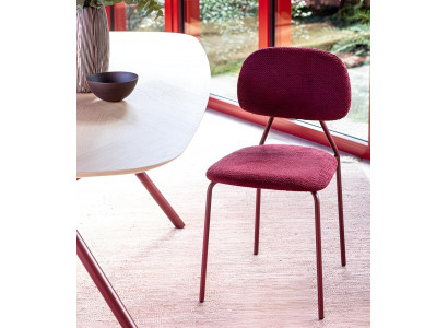 Moderner Rosa Esszimmerstuhl Designer Esszimmer Polster Sitzstühle
