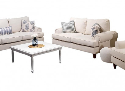 Elegantes 3-teiliges Wohnzimmer-Set: 3-Sitzer 2-Sitzer und Sessel