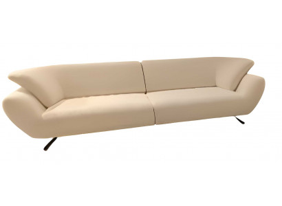 Elegante Beige 3-Sitzer Couch Wohnzimmer Textilsofa Designer Sofa