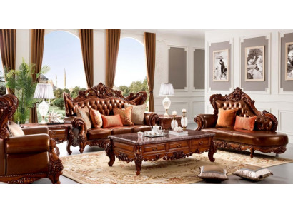 Kunstleder Set Wohnzimmer Komplett Sofagarnitur 3+2 Sitzer Chaiselongue