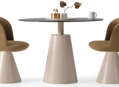 Designer Esszimmertisch Exklusive 2x Sessel Runder Esstisch Möbel