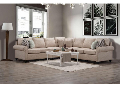Beiges L-Ecksofa – Modular und Stilvoll Kombinierbar für Ihr Zuhause