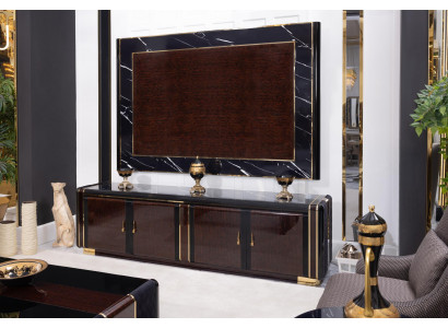 Braun stilvoll Set für das Wohnzimmer TV-Schrank TV-Paneel TV-Möbel