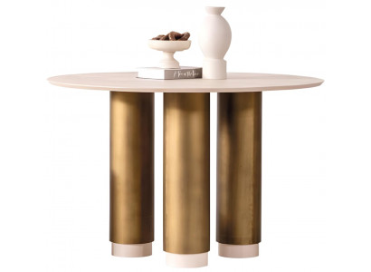 Exklusiver Rundtisch Esszimmer Tische Designer Weiße Tischplatte