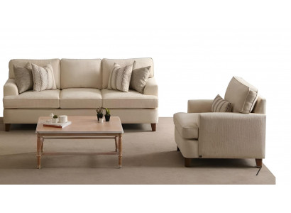 Modernes Wohnzimmer-Set mit 3-Sitzer und Passendem Sessel für Komfort