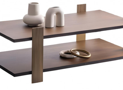 Brauner Rechteckiger Designer Couchtisch Stilvolle Wohnzimmer Tische