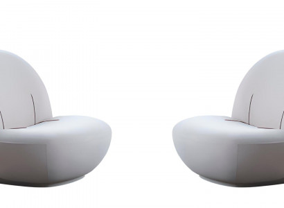 Weicher weißer Sessel Sessel-Set Wohnzimmermöbel Designermöbel