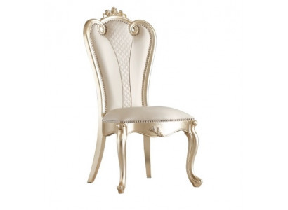 Klassischer Esszimmerstuhl Designer Holzgestell Luxus Lederstühle