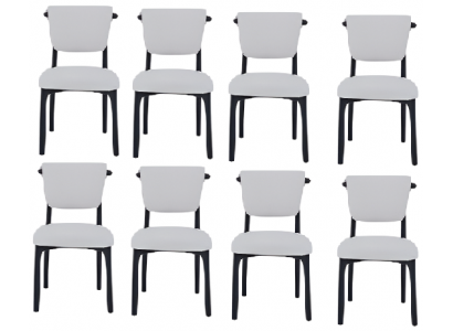 Weißer Stuhl Polsterstuhl Stuhlgarnitur Esszimmergarnitur Designermöbel