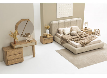 Elegantes Schlafzimmer-Set: Bett, Nachttische & Schminktisch