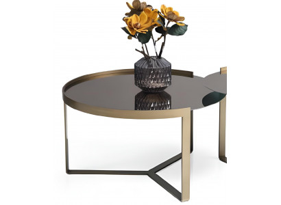 Moderner Runder Glastisch Wohnzimmer Tische Edle Beistelltische