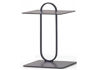 Eleganter Beistelltisch in mattem Schwarz mit modernem Design