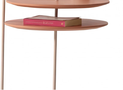 Designer Beistelltisch mit zwei Ebenen und minimalistischer Struktur
