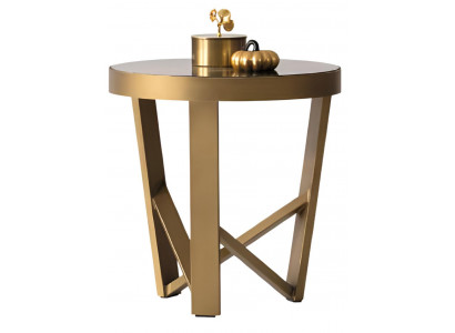 Gold-Grüner Beistelltisch Designer Marmorplatte Edler Ablagetisch