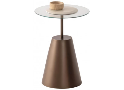 Eleganter Rundtisch Designer Glastisch Wohnzimmer Beistelltische