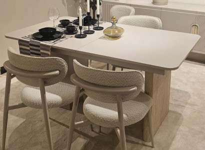 Beiger Esstisch Designer Ausziehbarer Tisch Moderner Küchentisch