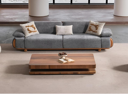 3-Sitzer Sofa in Grau mit Designer-Optik und funktionalem Komfort