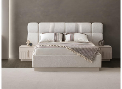 Elegantes Schlafzimmer-Set mit modernem Bett und Nachttischen Hochwertig Möbel