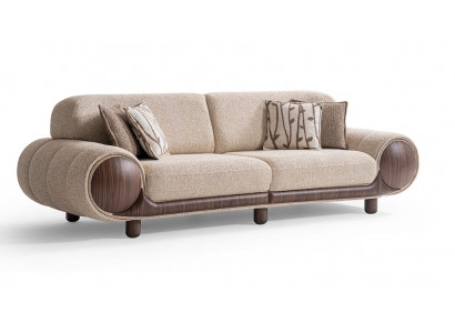 Modernes Stoffsofa Luxuriöser 3-Sitzer Wohnzimmer Polstercouchen
