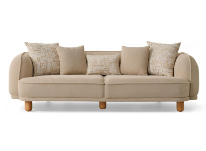 Bequemes Sofa mit Kissen Modernes Design für Ihr Zuhause Color stilvoll Beige