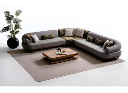 Luxuriöses Ecksofa Modernes Design Eckcouch Wohnzimmer L-Sofa