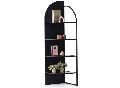 Elegantes Bücherregal im modernen Design mit abgerundetem Rahmen