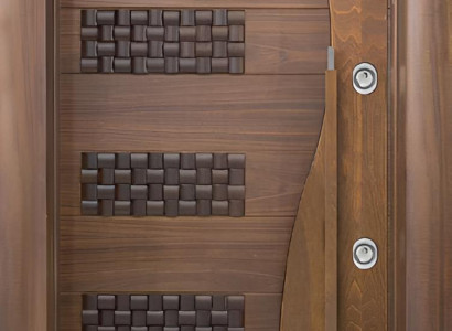 Hellbraune Eingangstür Designer Faserplatte Stilvolle Hoteltüren
