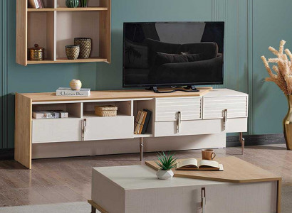 TV-Board, Wandregal und Couchtisch für stilvolles Wohnzimmer