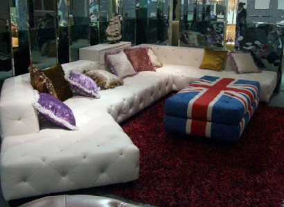 Designer Chesterfield Ecksofa Luxus Couch Polster Ledersofa Wohnlandschaft Sofa