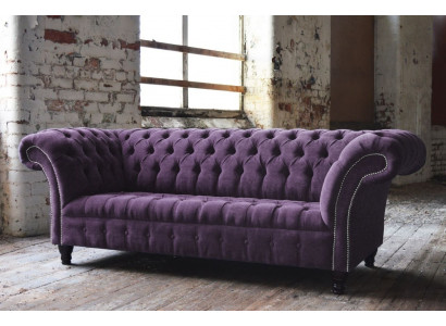 Chesterfield Design Luxus Polster Sofa Couch Sitz Garnitur Leder Neu Sofas # 201
