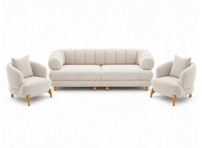 Stilvolles Sofa Set 3+1+1 Sitzer Wohnzimmer Polstermöbel Modernes Design